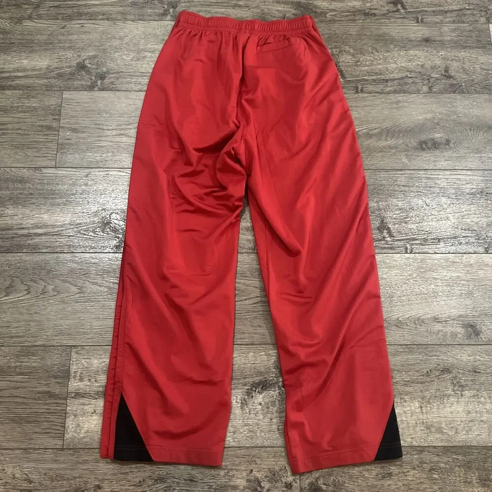 Vintage 90s Jordan Breakaway Pants Red Black Jumpman Snap Basketball - Men's XL
